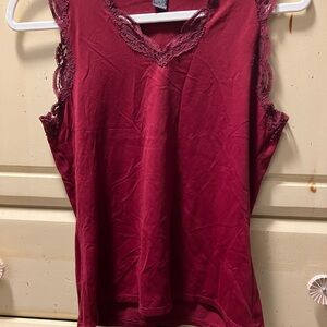 Only Hearts Burgundy Lace Trim camisole